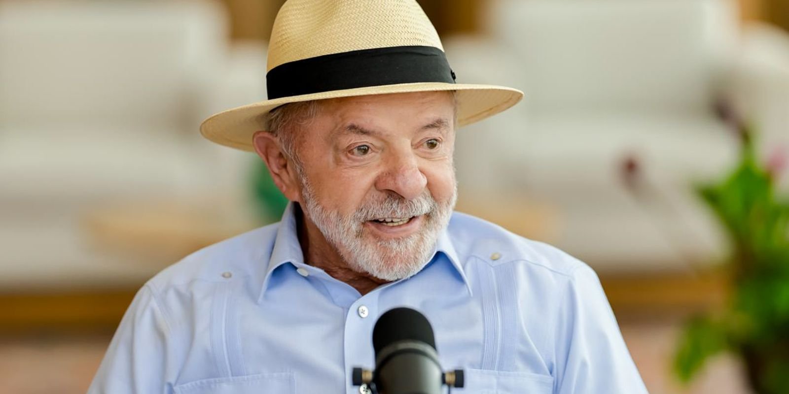 Presidente Luiz Inácio Lula da Silva durante entrevista (Foto: Ricardo Stuckert/Agência Brasil)