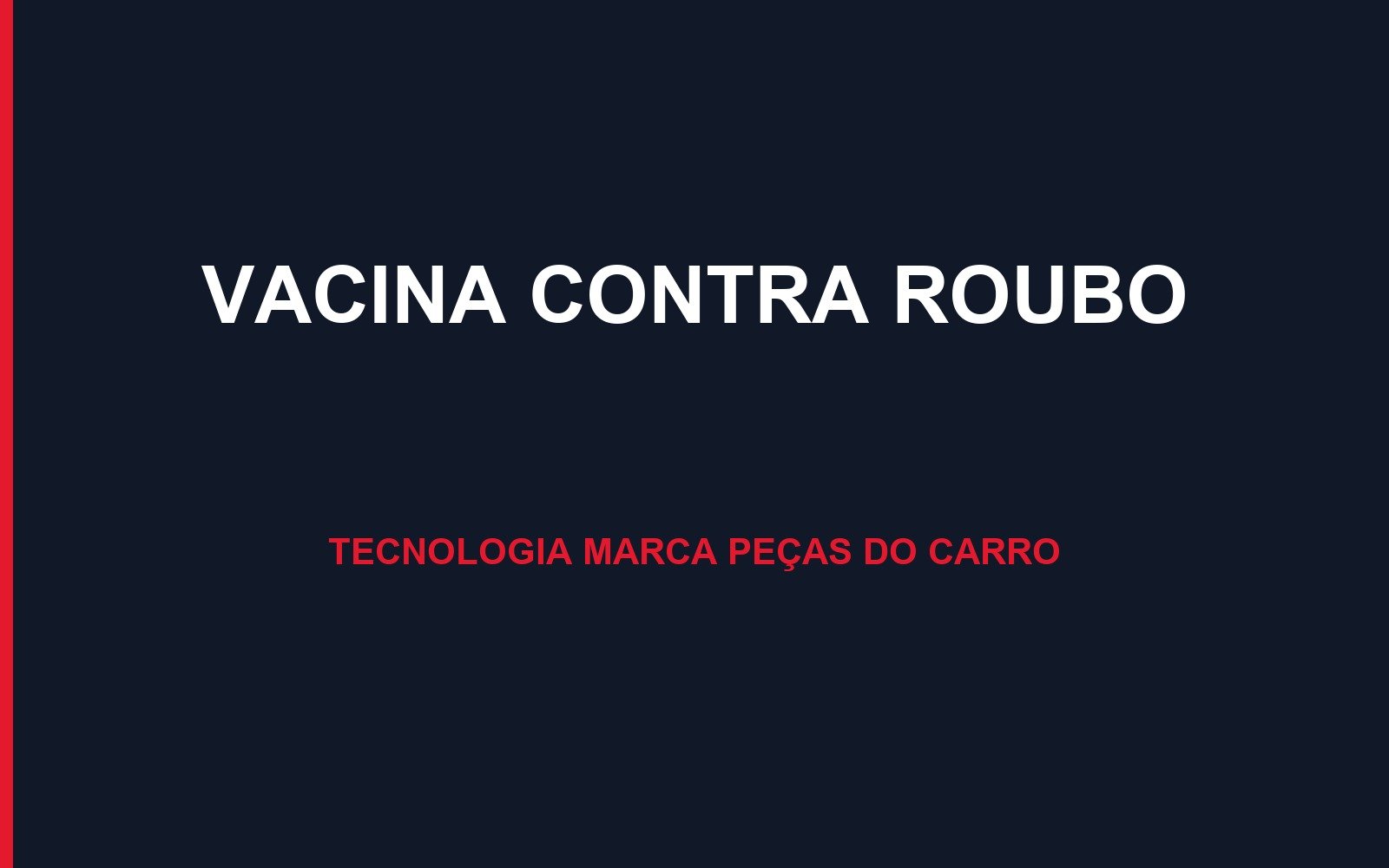 Vacina contra roubo: tecnologia marca peças do carro