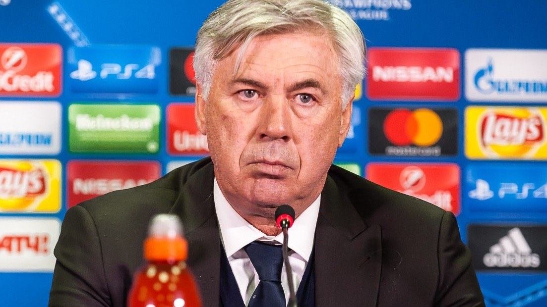 Carlo Ancelotti em coletiva de imprensa (Foto: Светлана Бекетова/Wikimedia Commons, CC BY-SA 3.0)