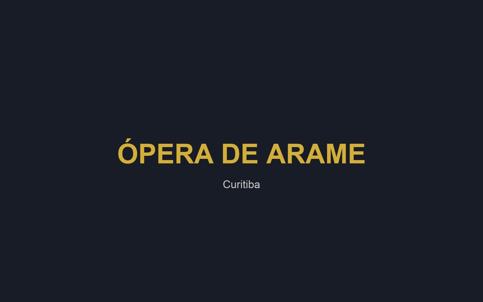 Identificação do Teatro Ópera de Arame, em Curitiba