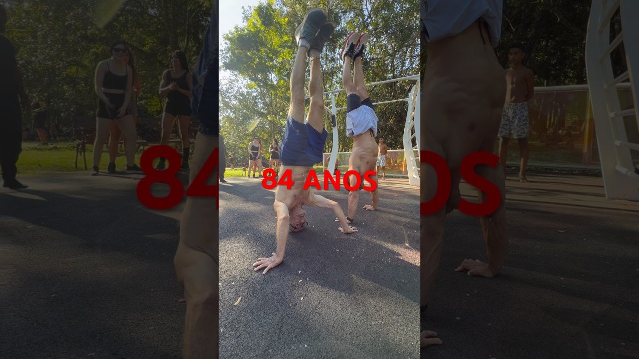Miniatura do vídeo sobre praticante de calistenia de 84 anos