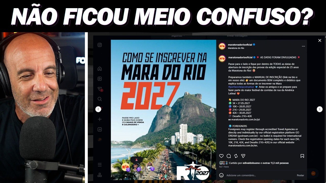 Miniatura do vídeo do canal Corrida no Ar sobre inscrições e valores da Maratona do Rio 2027