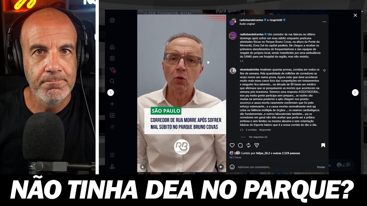 Miniatura do vídeo do canal Corrida no Ar sobre falha de segurança em parque público após morte de corredor