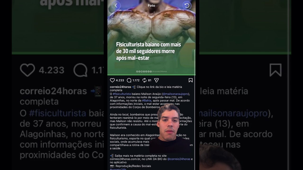 Miniatura do vídeo de Dr. Danillo Pereira sobre problema de saúde que não acontece só no fisiculturismo