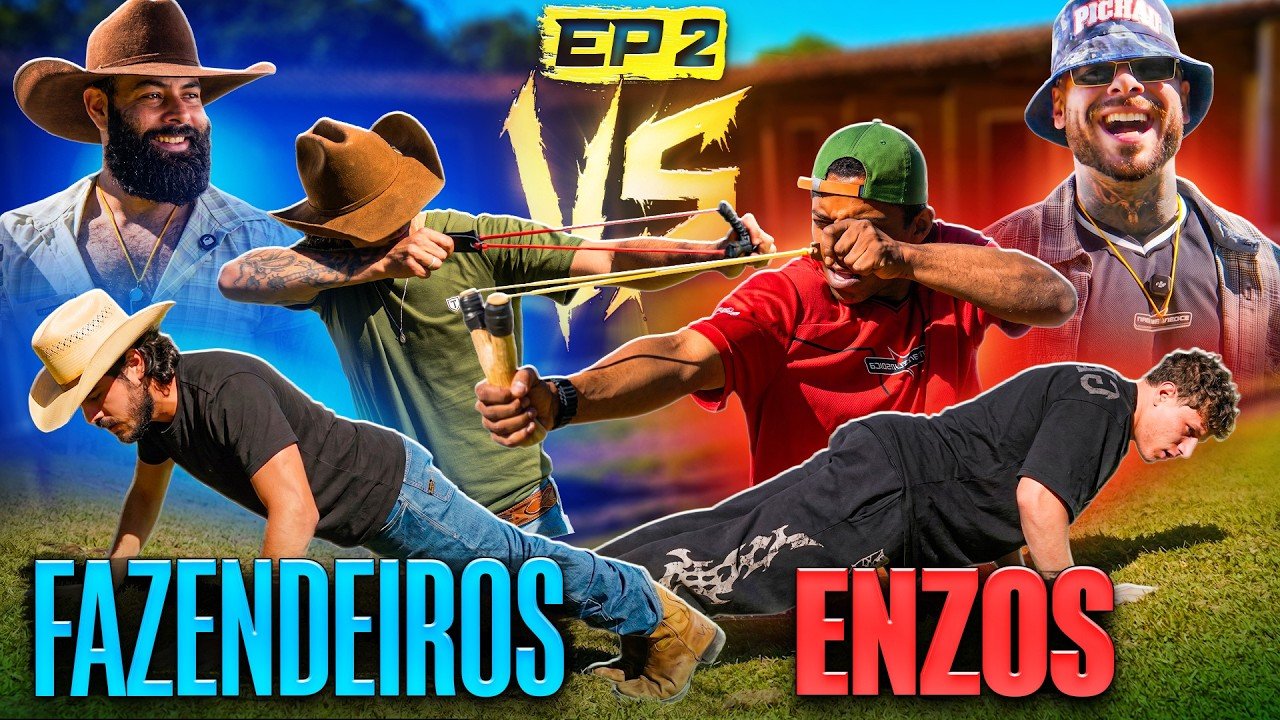 Miniatura do segundo episódio de Enzos vs Fazendeiros, desafio do estilingue