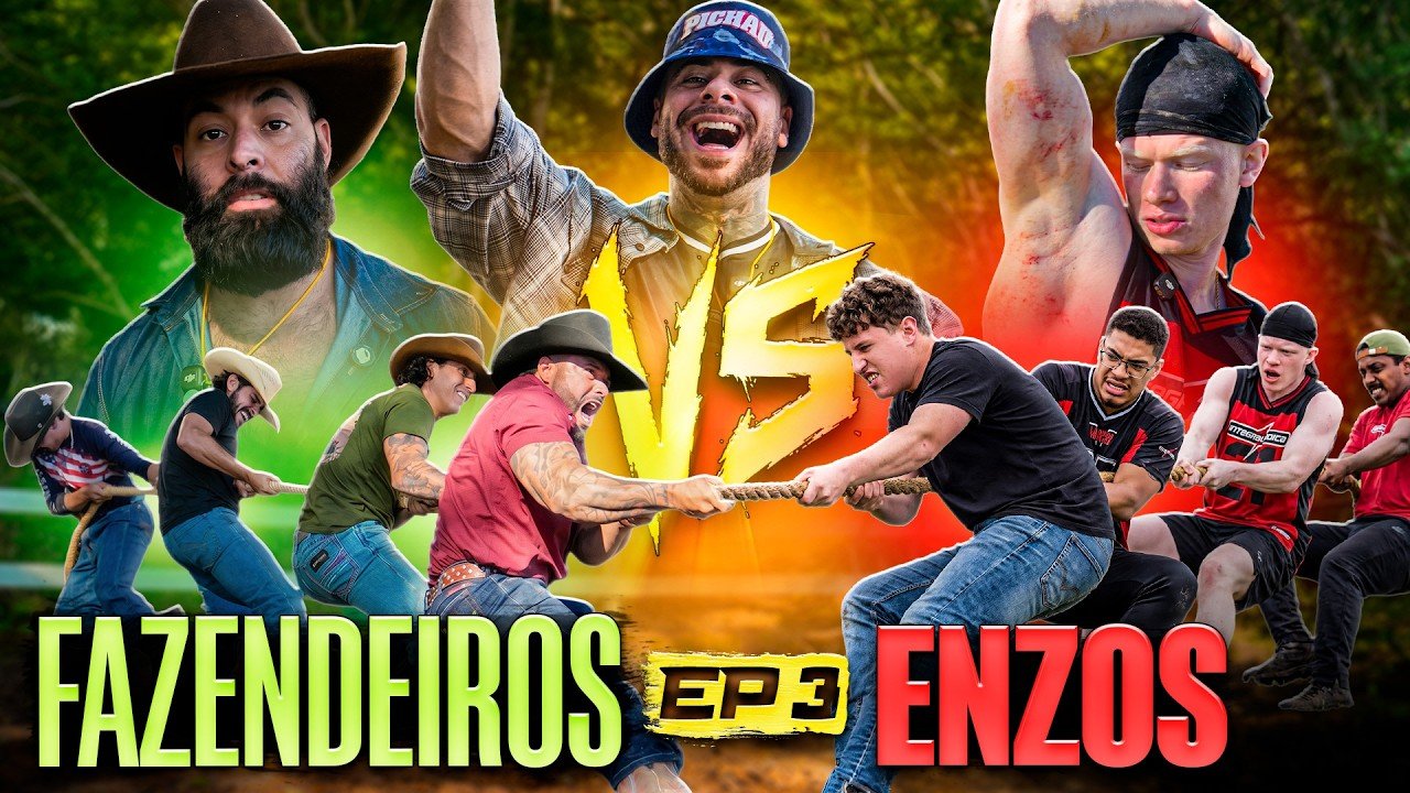 Miniatura do terceiro episódio de Enzos vs Fazendeiros, cabo de guerra na lama