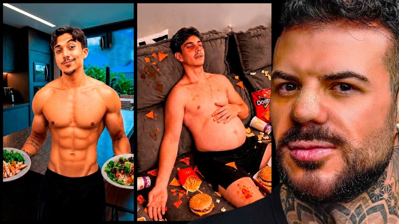 Miniatura do vídeo de Laércio Refundini comparando comer saudável com comer besteira