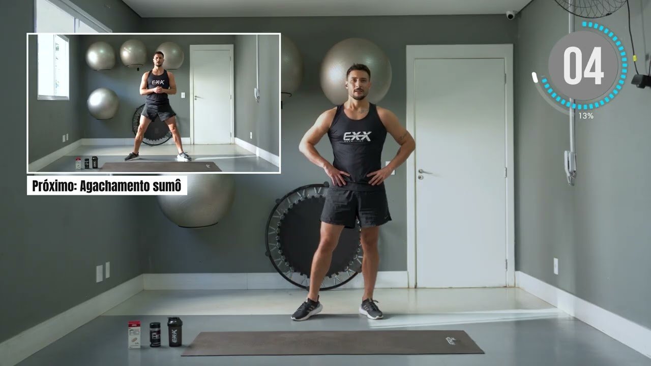 Miniatura do vídeo de Renan Gonçalves sobre treino de cardio HIIT de 50 minutos em casa